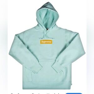 Supreme Light Blue Box Logo Hoodie auténtico